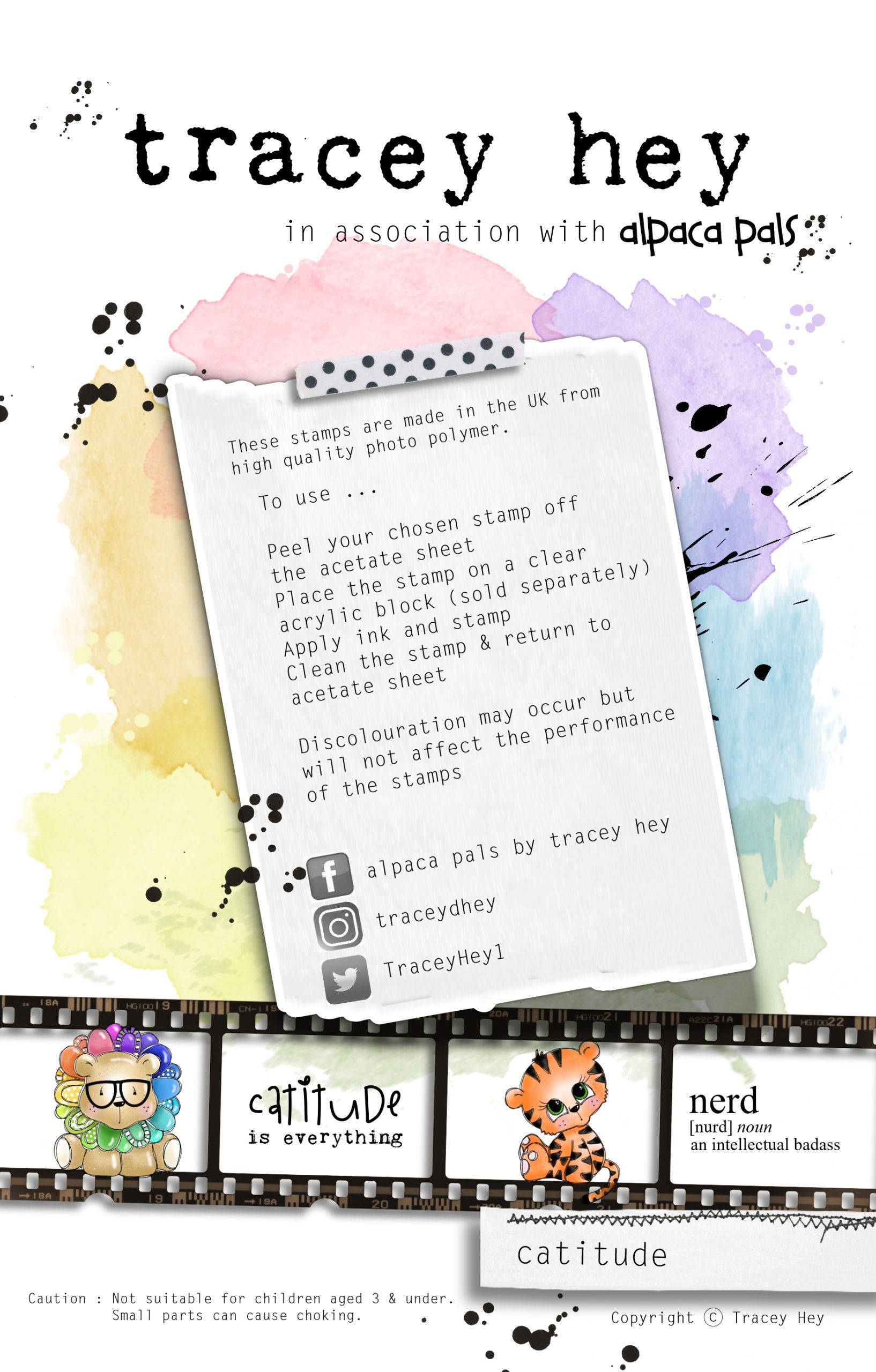Tracey Hey "Catitude" A5 Stamp Set - Image 2