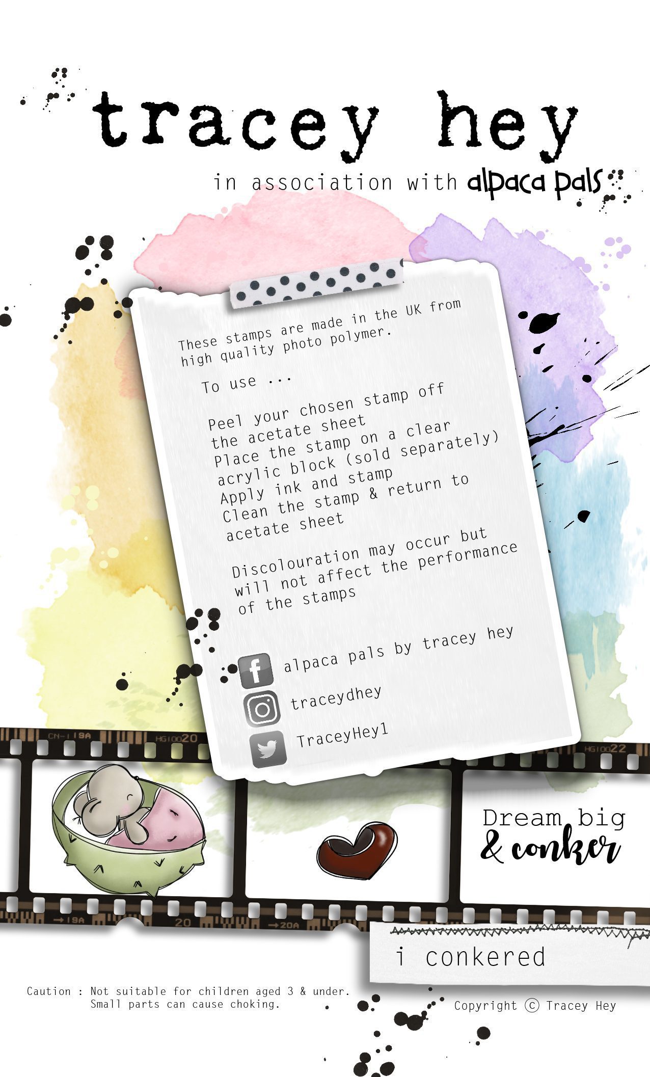 Tracey Hey "I Conkered" A6 Stamp Set - Image 2