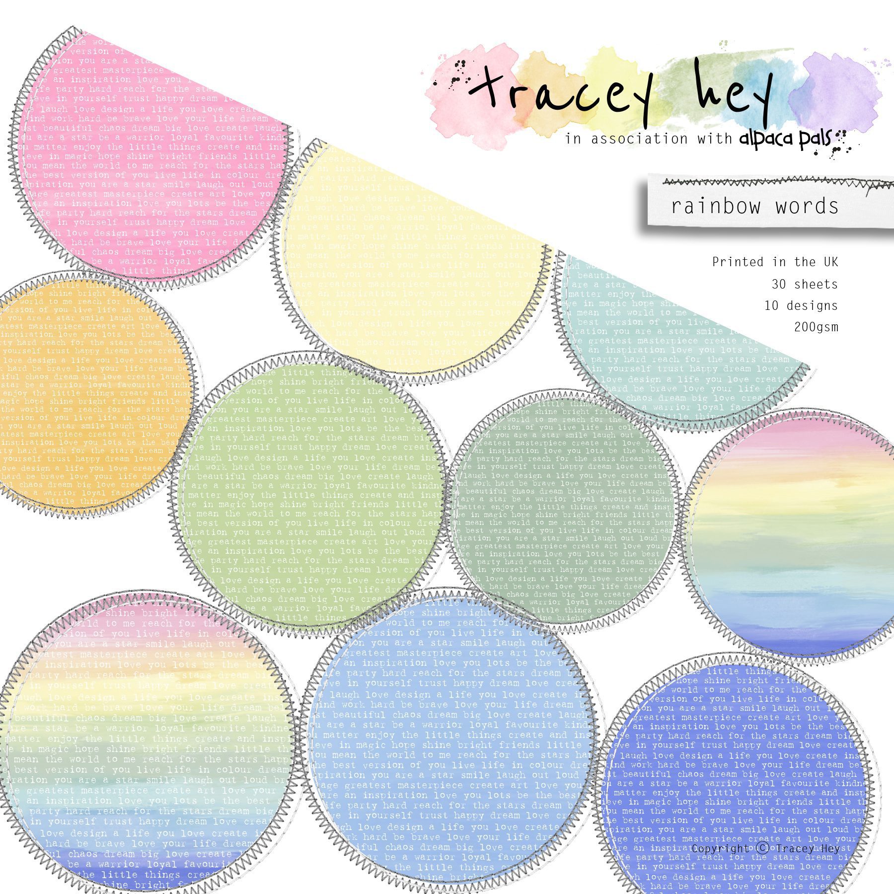 Paper Pad - Rainbow Words