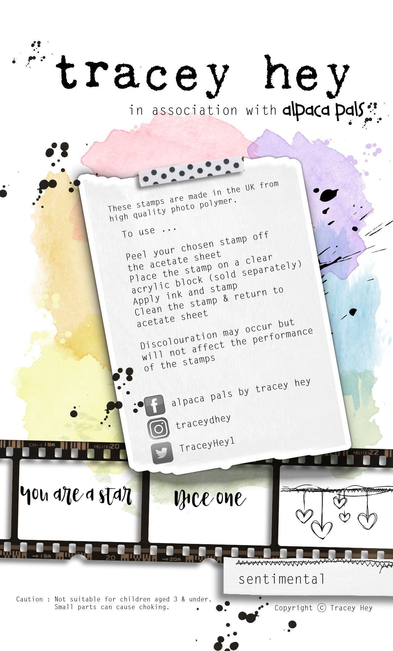 Tracey Hey "Sentimental" A6 Stamp Set - Image 2