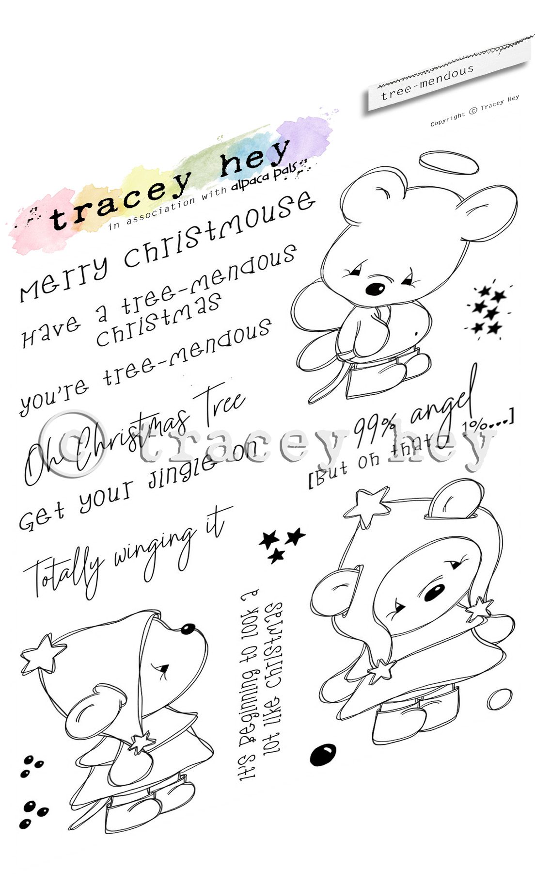 Tracey Hey "Tree-mendous" A6 Stamp Set