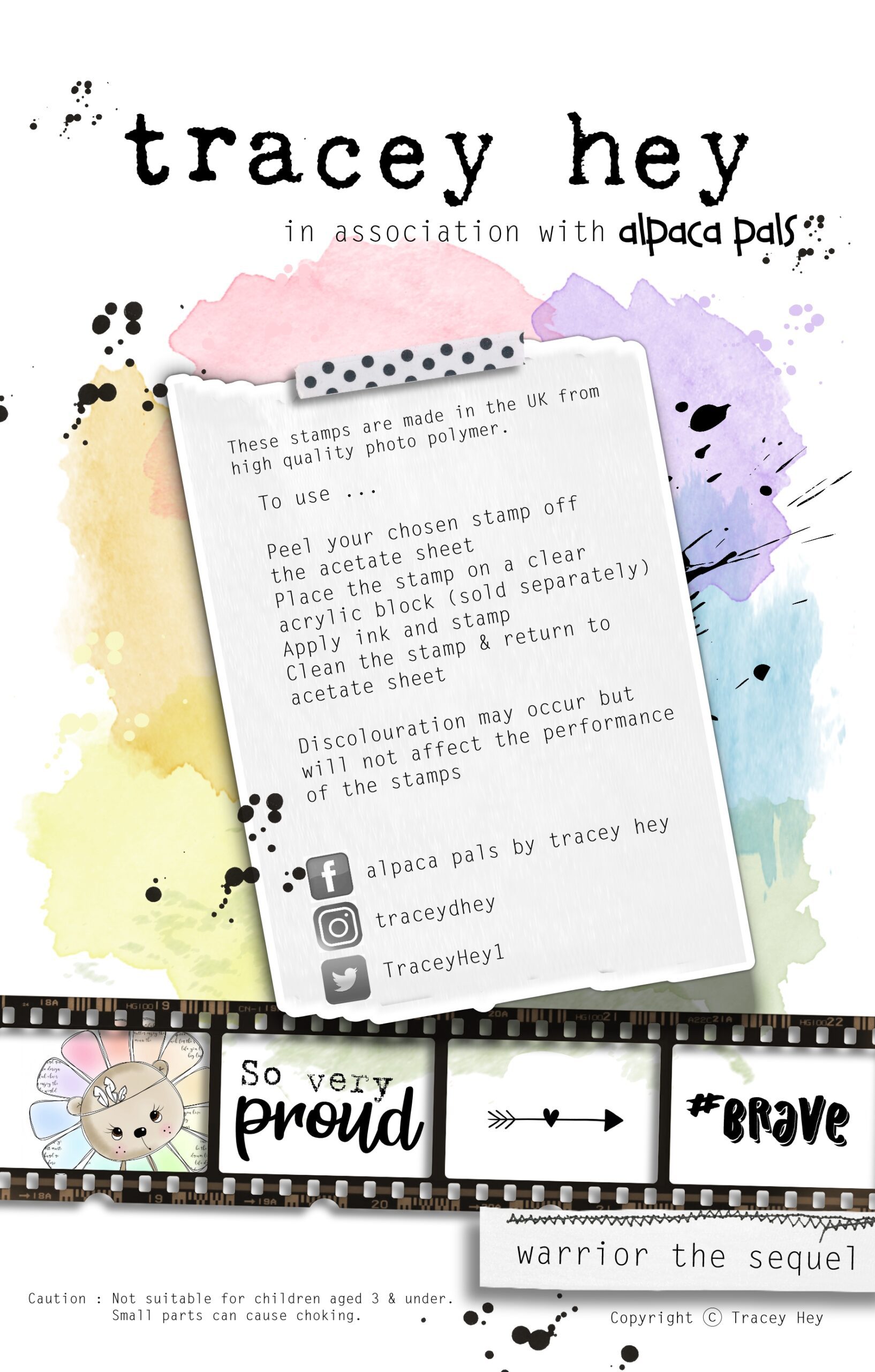 Tracey Hey "Warrior The Sequel" A5 Stamp Set - Image 2