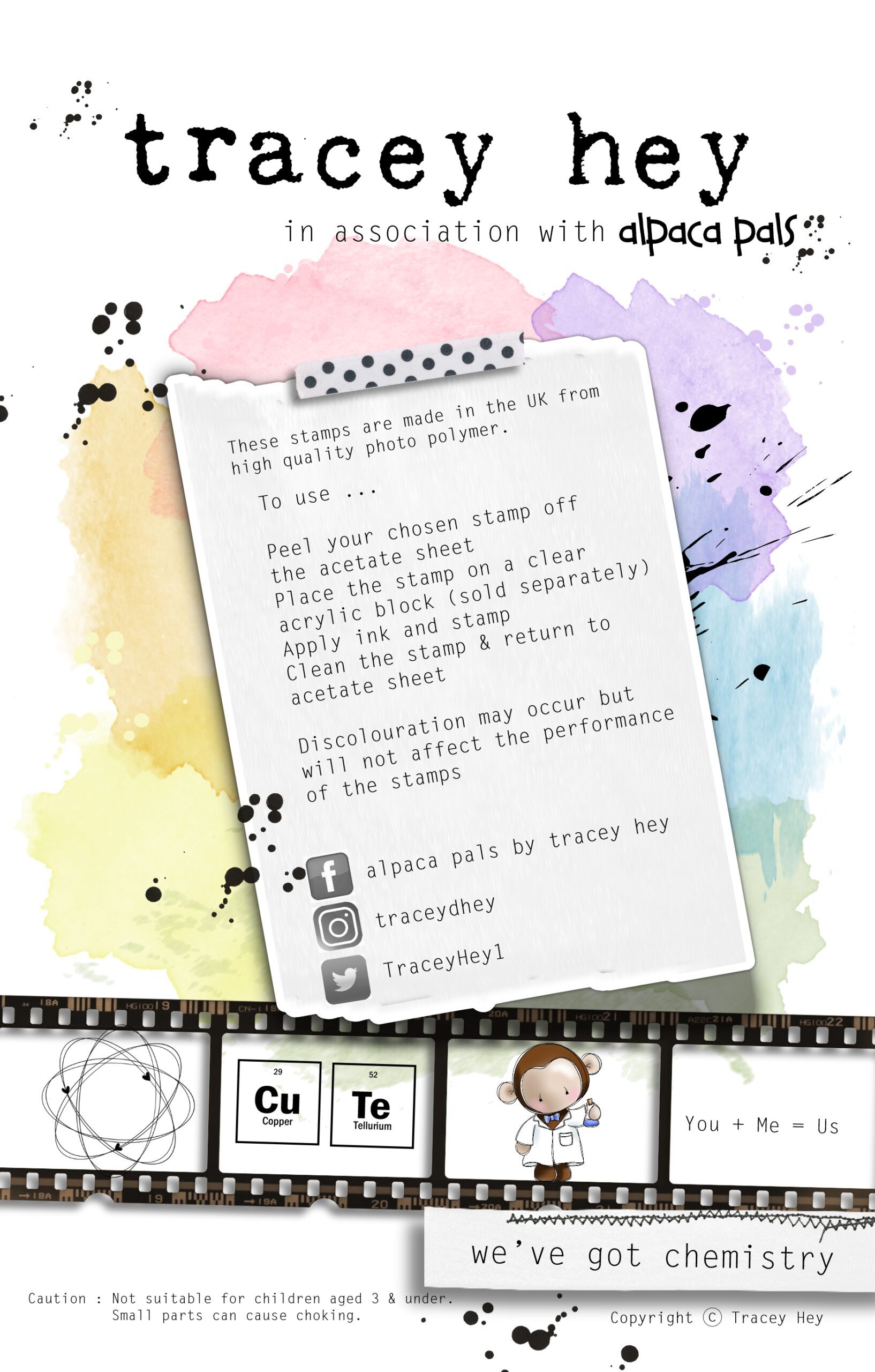 Tracey Hey "We've Got Chemistry" A5 Stamp Set - Image 2