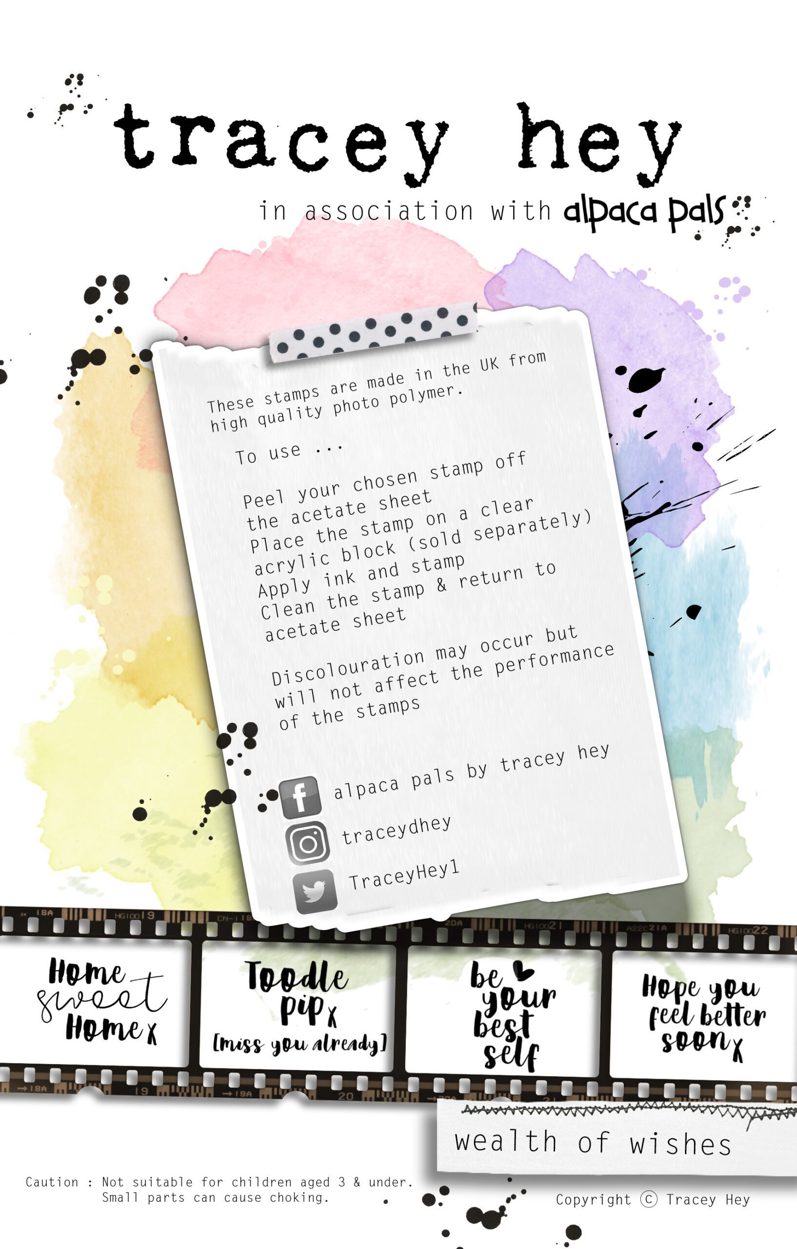 Tracey Hey "Wealth of Wishes" A5 Stamp Set - Image 2