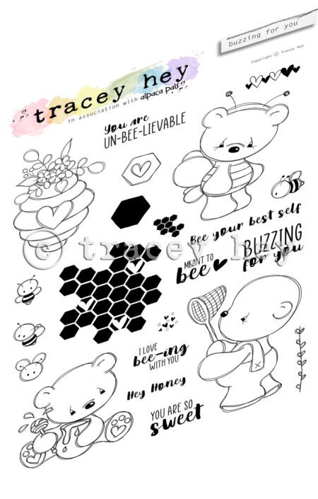 Tracey Hey "Buzzing For You" A5 Stamp Set
