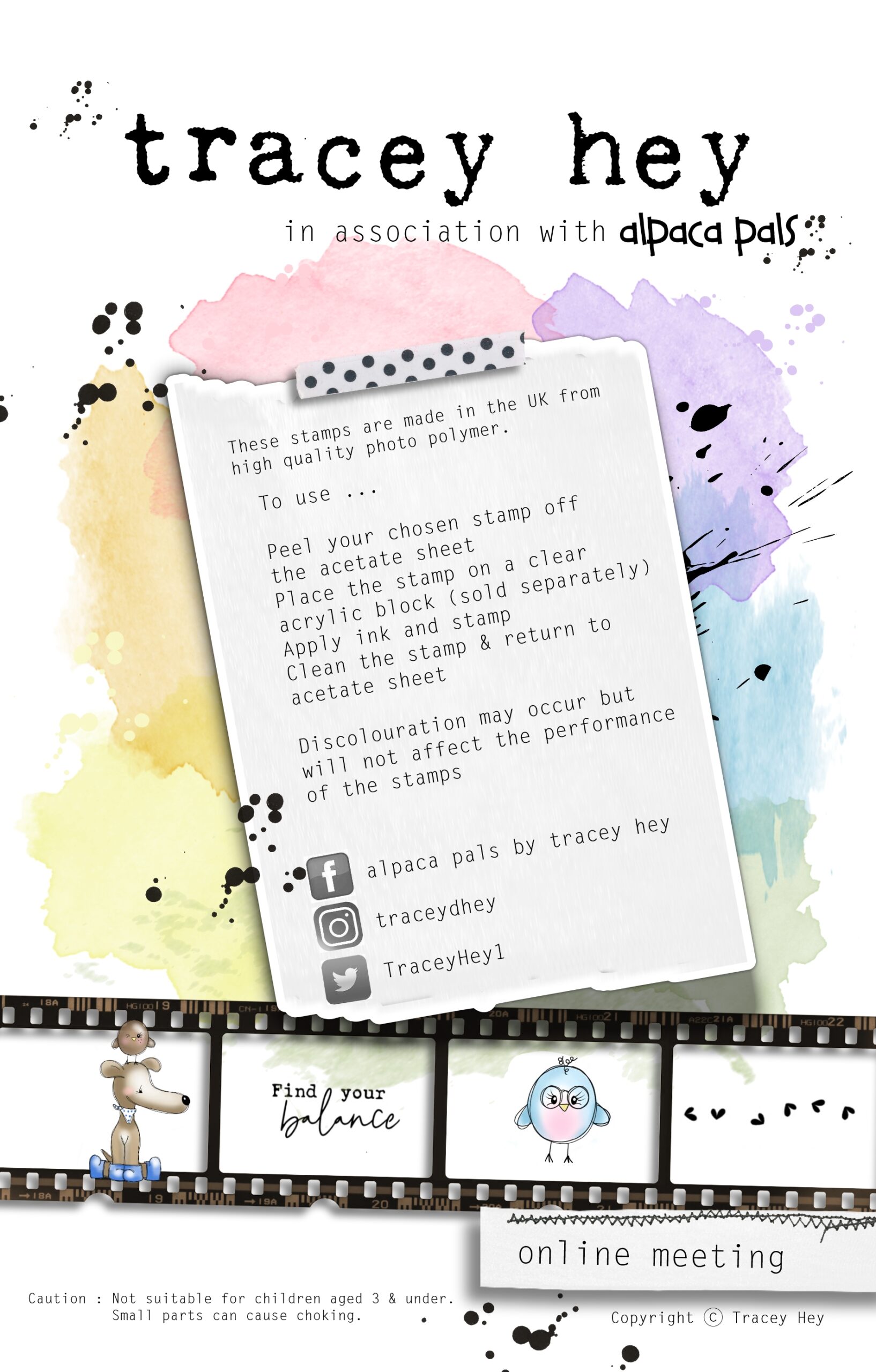 Tracey Hey "Online Meeting" A5 Stamp Set - Image 2