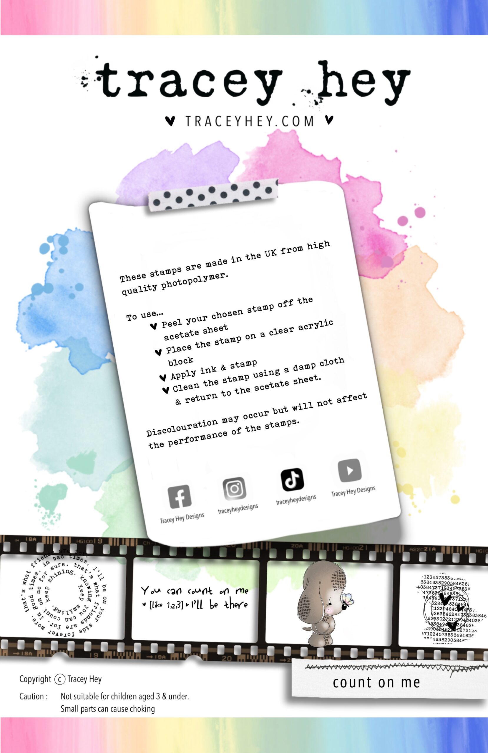Tracey Hey "Count On Me" A5 Stamp Set - Image 2