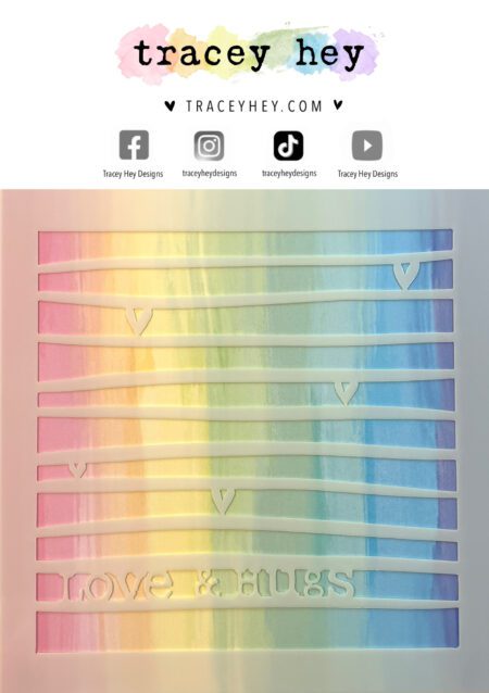 Tracey Hey "Striped Love" Stencil