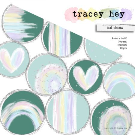 Paper Pad - Teal Rainbow