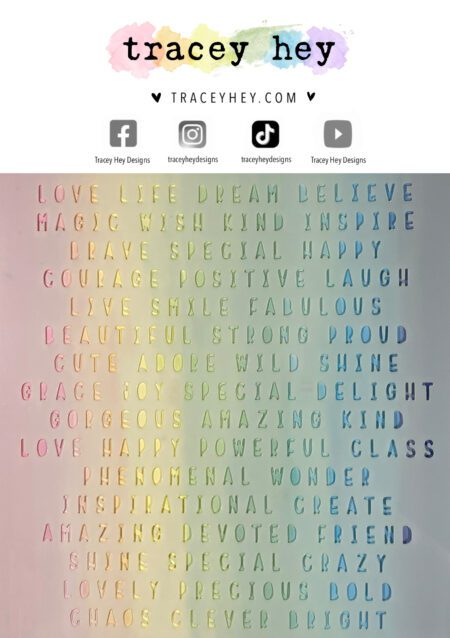Tracey Hey "Text" Stencil