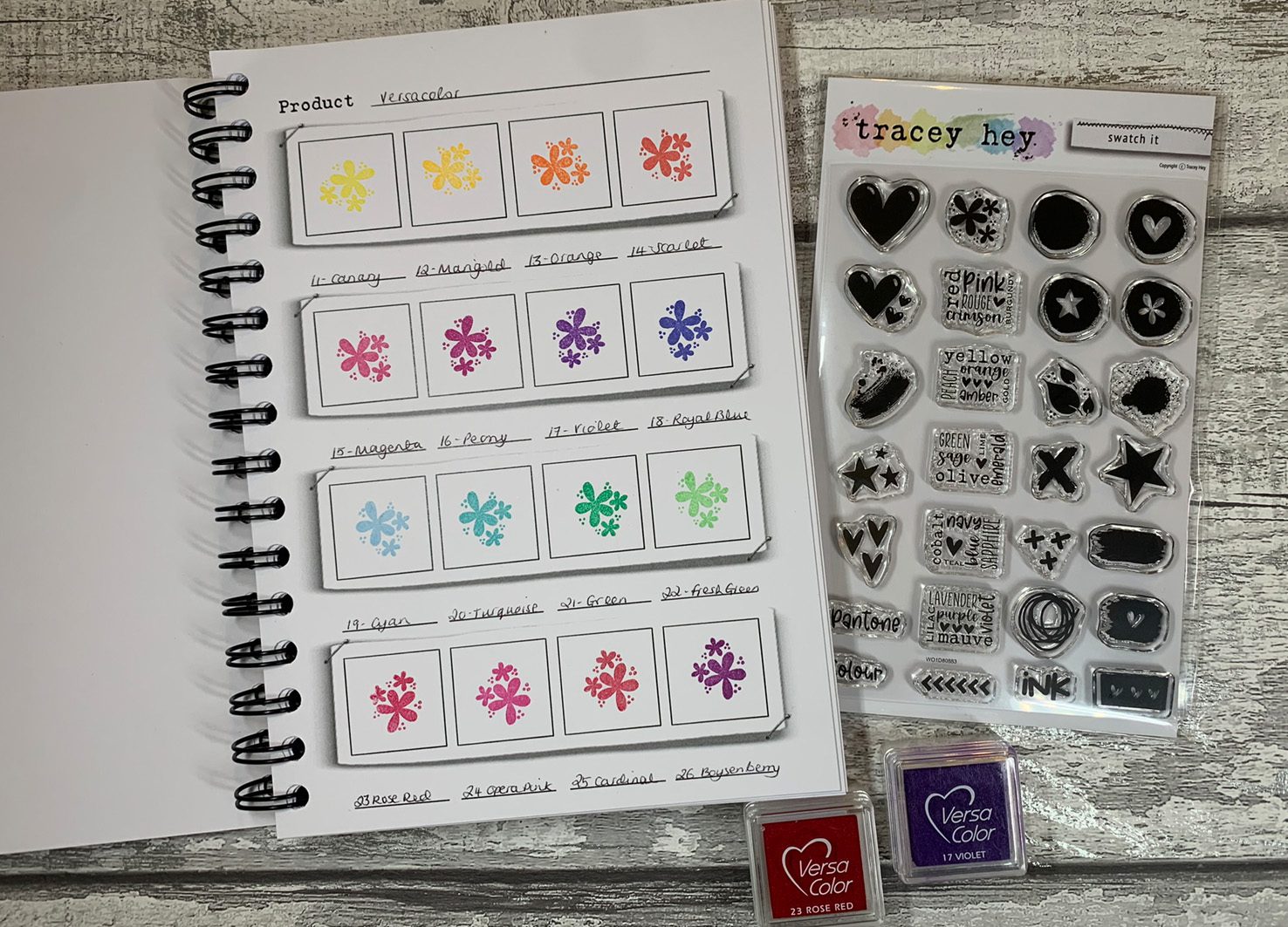 Tracey Hey - Swatch Book - "Rainbow Sparkle" - Image 4
