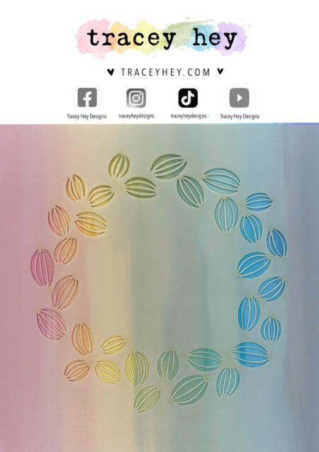 Tracey Hey "Lined Leaves" Stencil