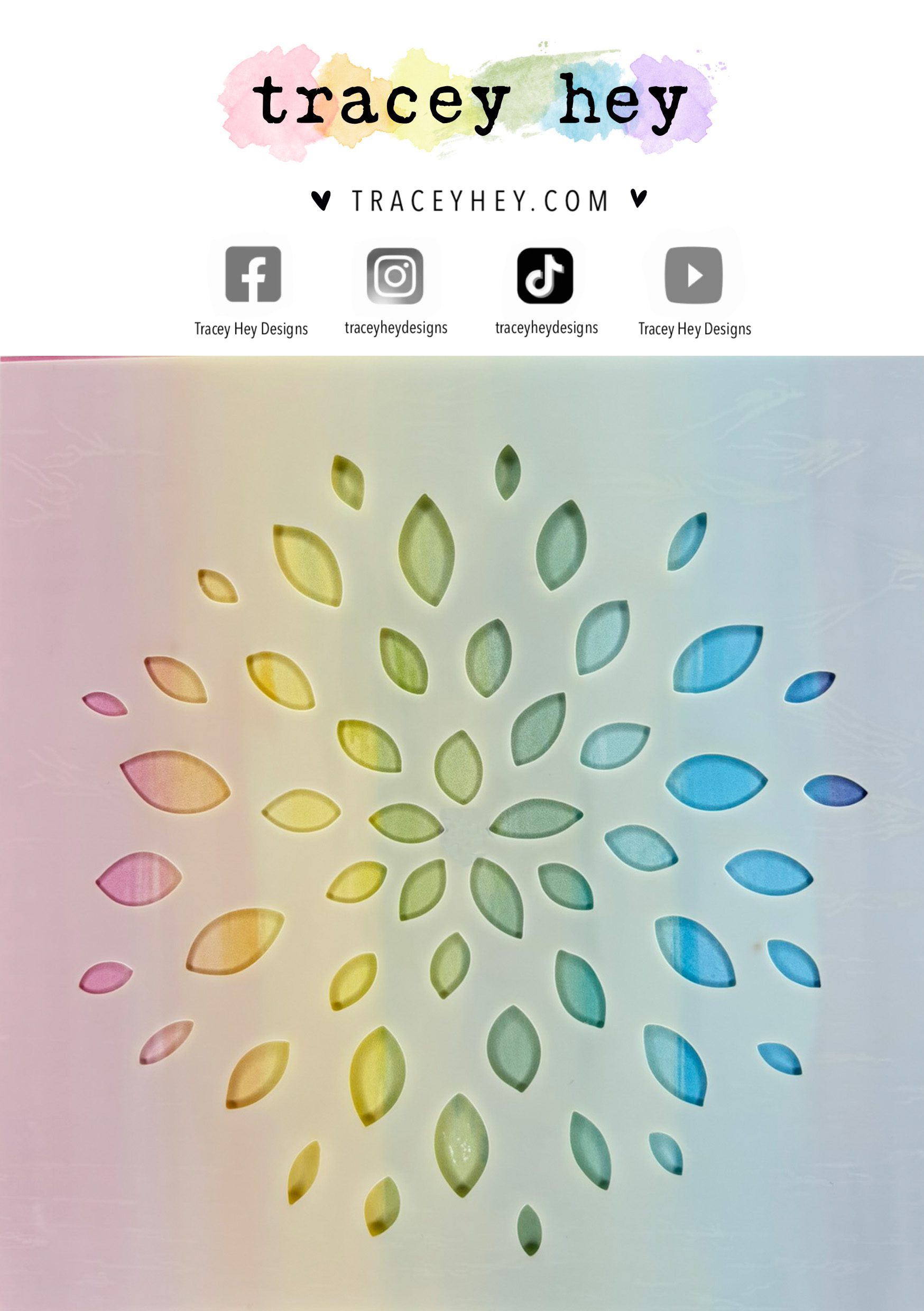Tracey Hey "Petal Burst" Stencil