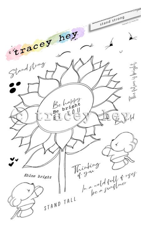 Tracey Hey "Stand Strong" A6 Stamp Set