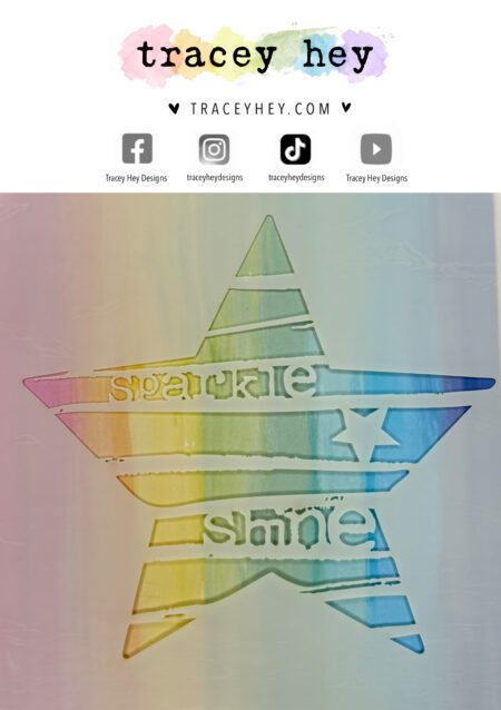 Tracey Hey "Striped Star" Stencil