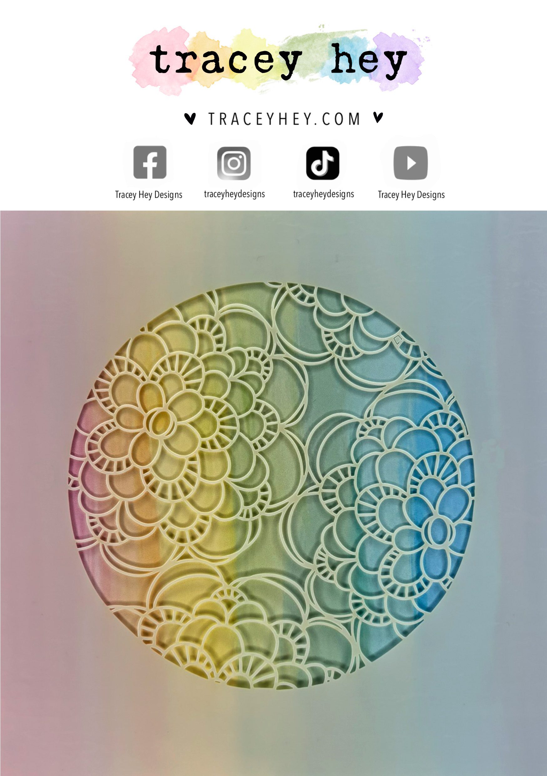 Tracey Hey "Doilies" Stencil